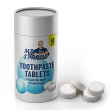 Low Foam No Fluoride Mint Flavor Chew Toothpaste Tablets